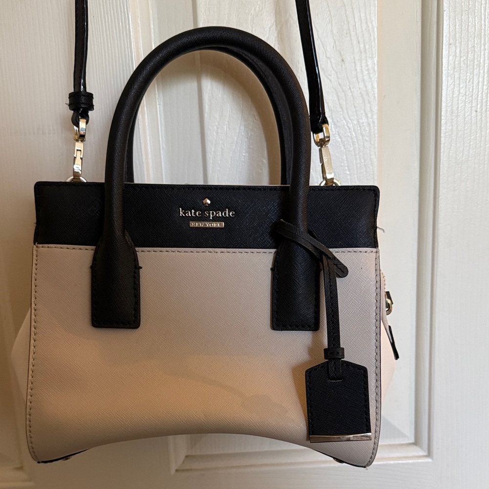 Kate Spade Two-Tone Black and Cream Satchel Crossbody